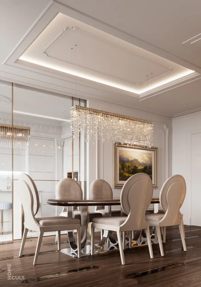 Modern Dining Room Design: Optimizing Space in a Compact City Apartment