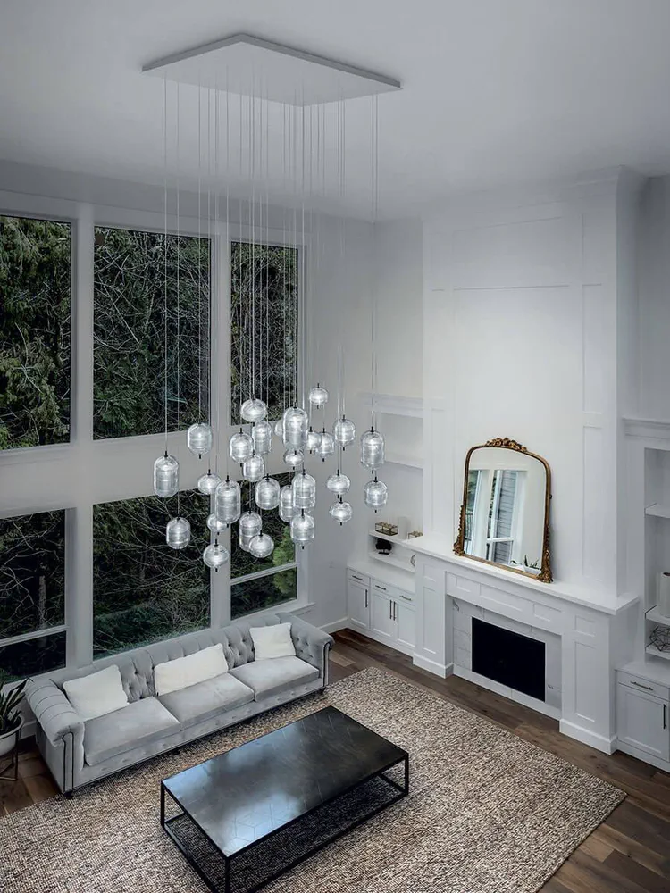 Modern Wabi-sabi Living Room Design for a Multi-generational Family Compound
