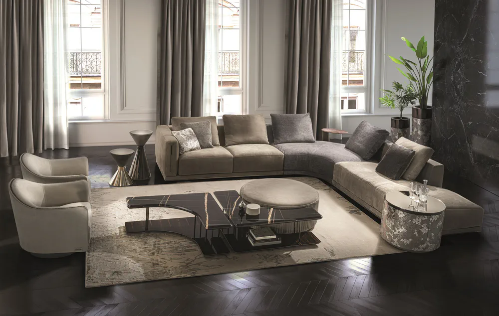 Modern, Sustainable Living Room Design for a High-Rise Apartment