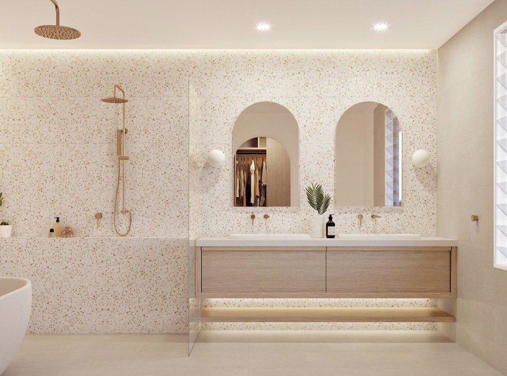Modern Sustainable Bathroom Design for a Boutique Hotel Chain Owner