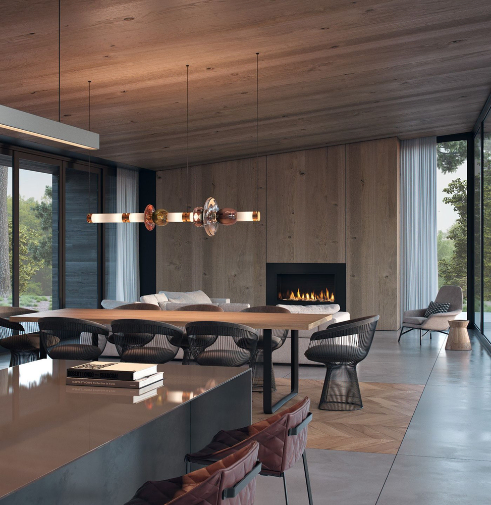 Modern Minimalist Dining Room with Eco-Friendly Materials