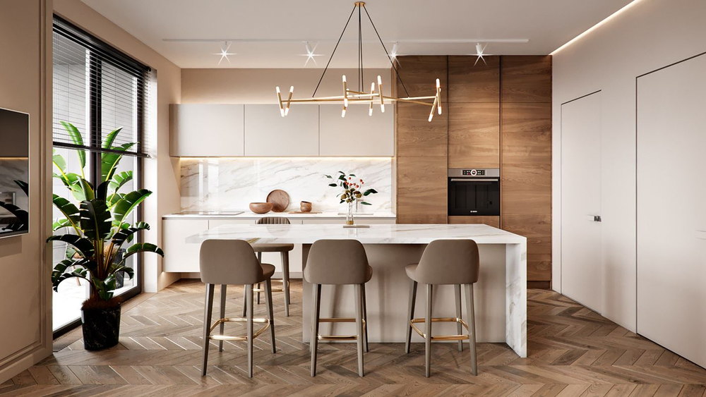Modern Bauhaus Kitchen Design for Growing Family
