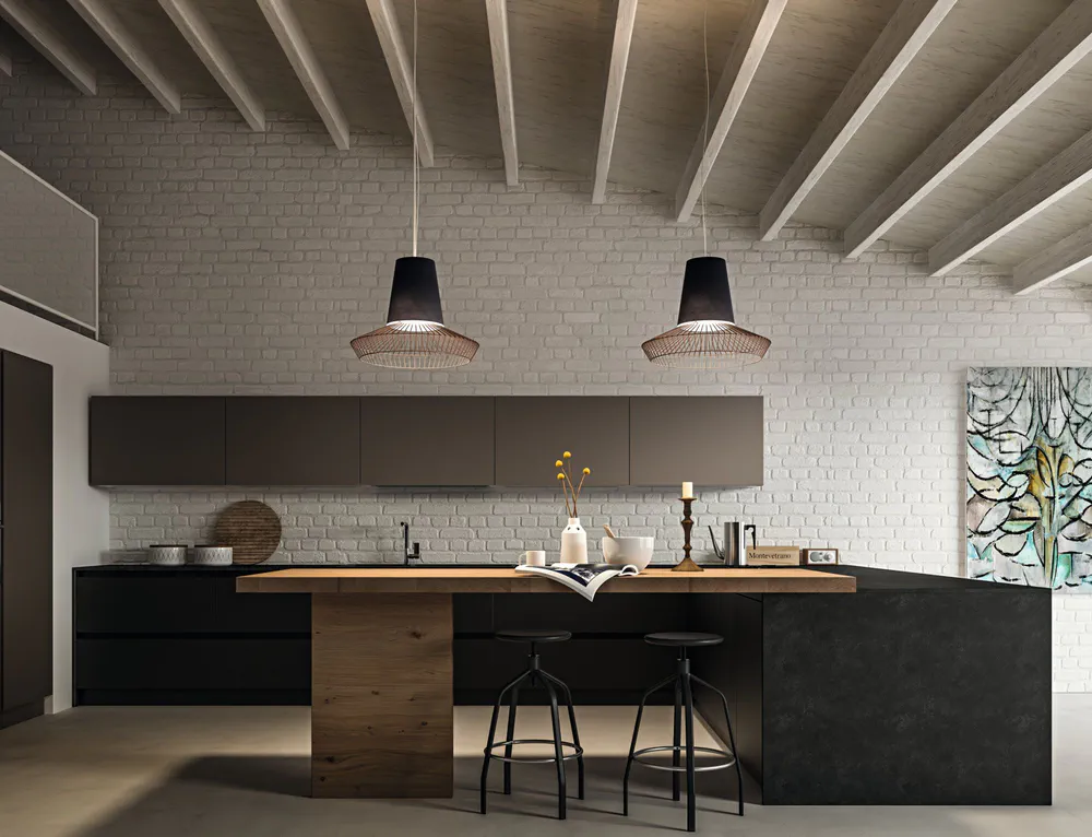 Rustic Modern Fusion Kitchen Design for Aging Parents