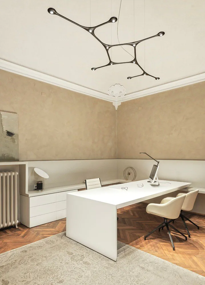 Brutalist Modern Home Office Design