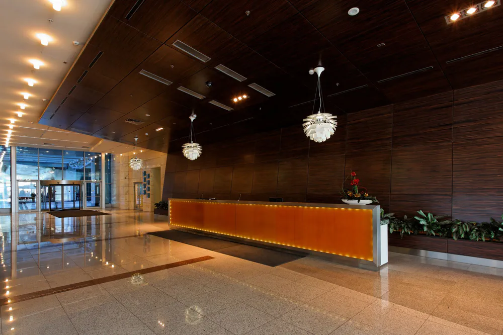 Modern Lobby Design for a Hedge Fund Manager
