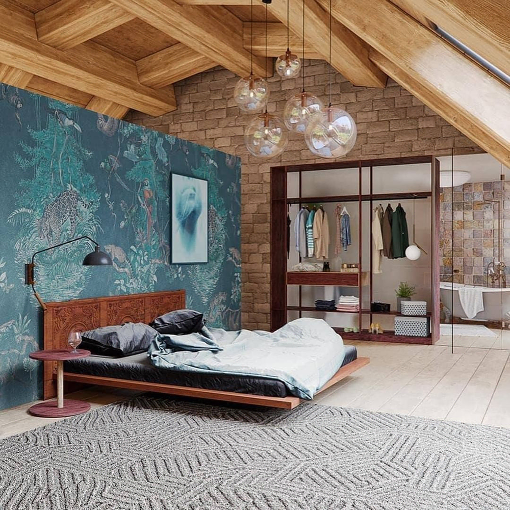 Modern Rustic Master Bedroom in Converted Barn