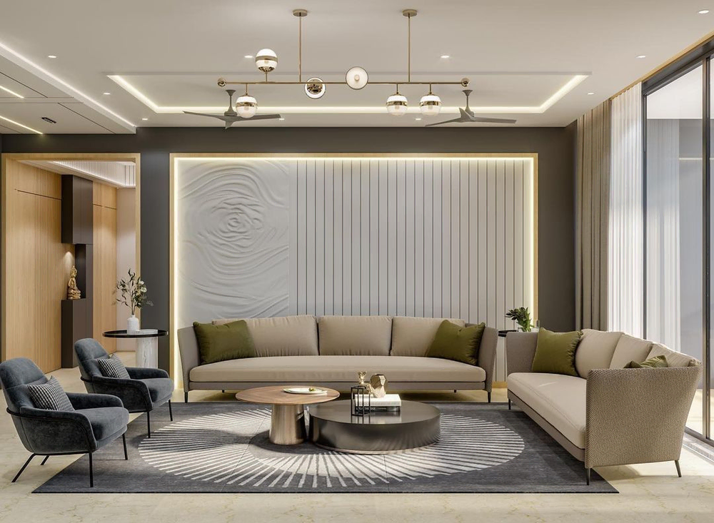 Modern, Sustainable Living Room Design
