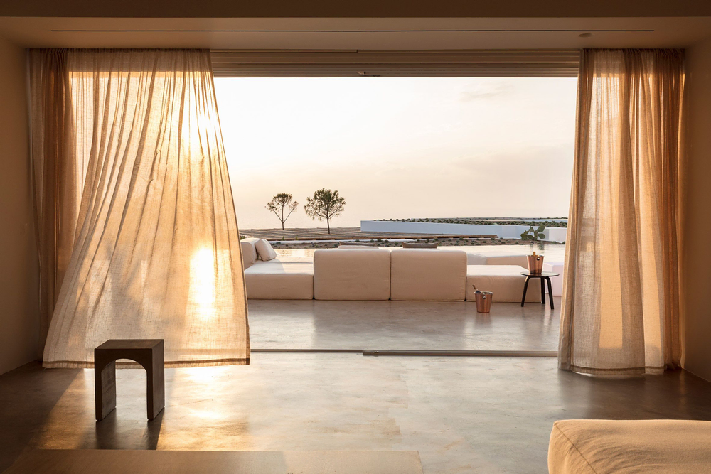 Minimalist Living Room with Sea View