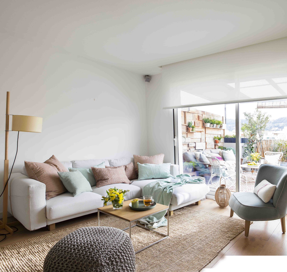 Modern Minimalist Living Room with Sustainable Design