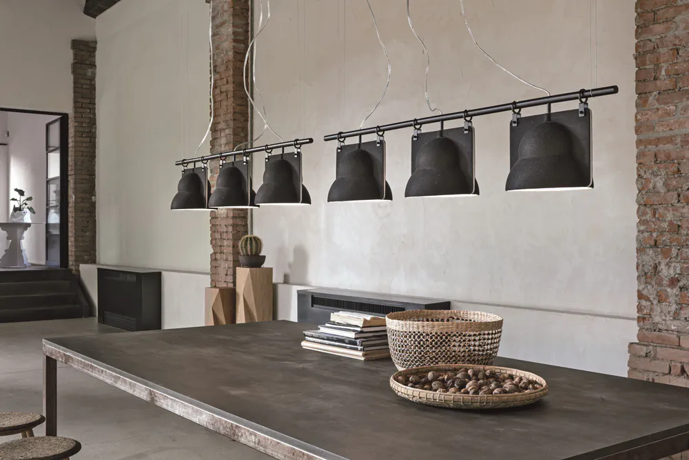 Industrial Loft with Modern Pendant Lights