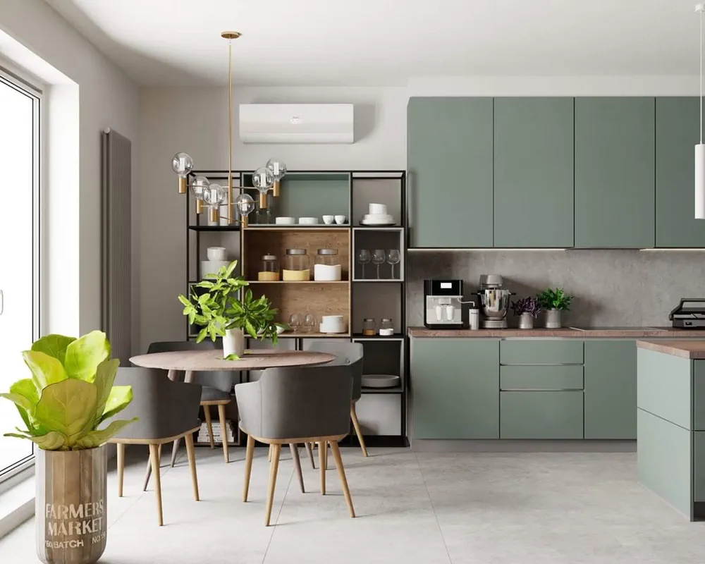 Sustainable Modern Kitchen: Repurposing a Former Church into a Pet-Friendly Home