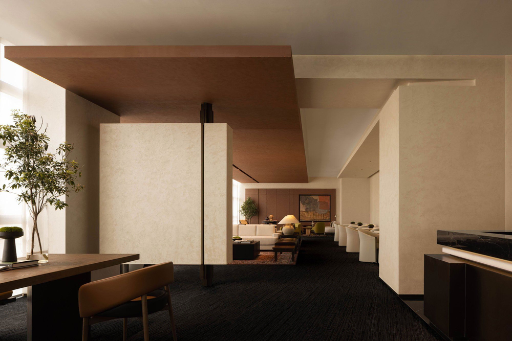 Rustic Modern Office Lounge Design