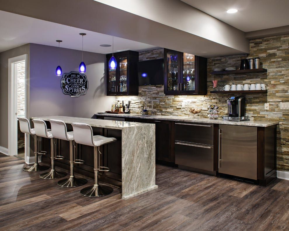 Modern Minimalist Coastal Bar Design