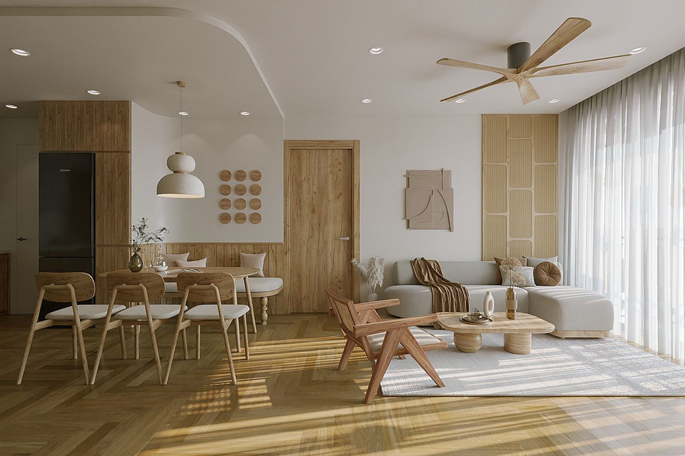 Wabi-sabi Minimalist Living Room