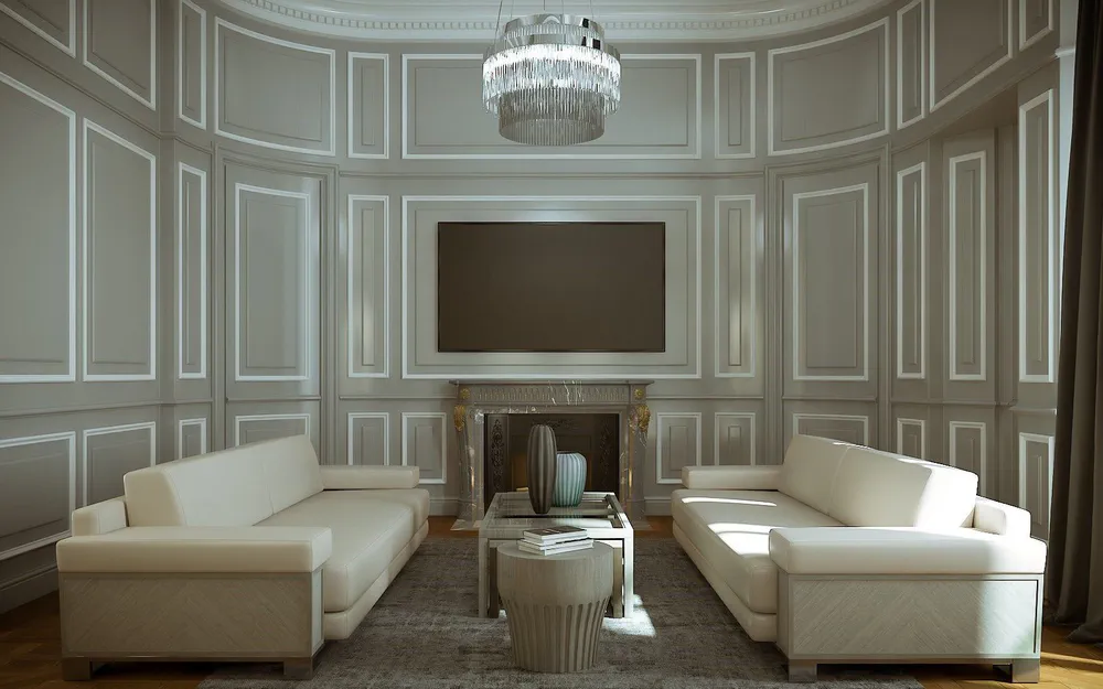 Modern Industrial Luxury Living Room Design