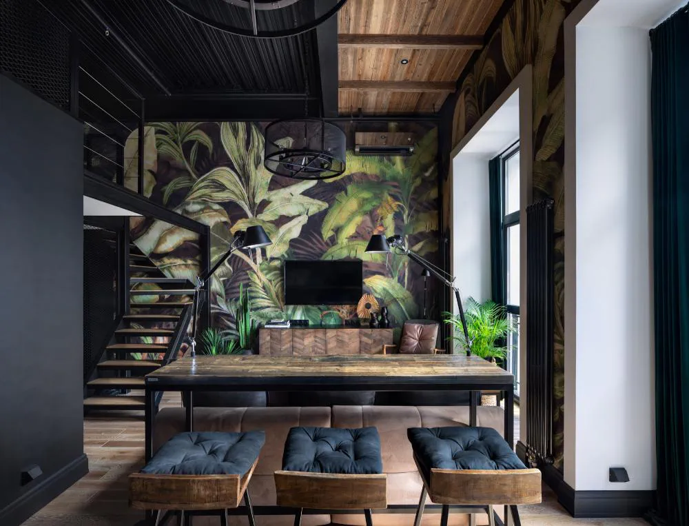 Urban Loft Living Room Design for an Airline Pilot