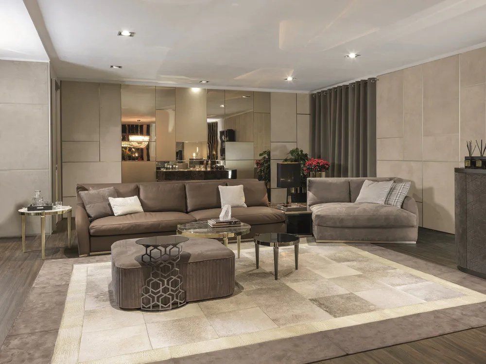Modern Living Room with Hydroponic Garden and Smart Home Upgrades