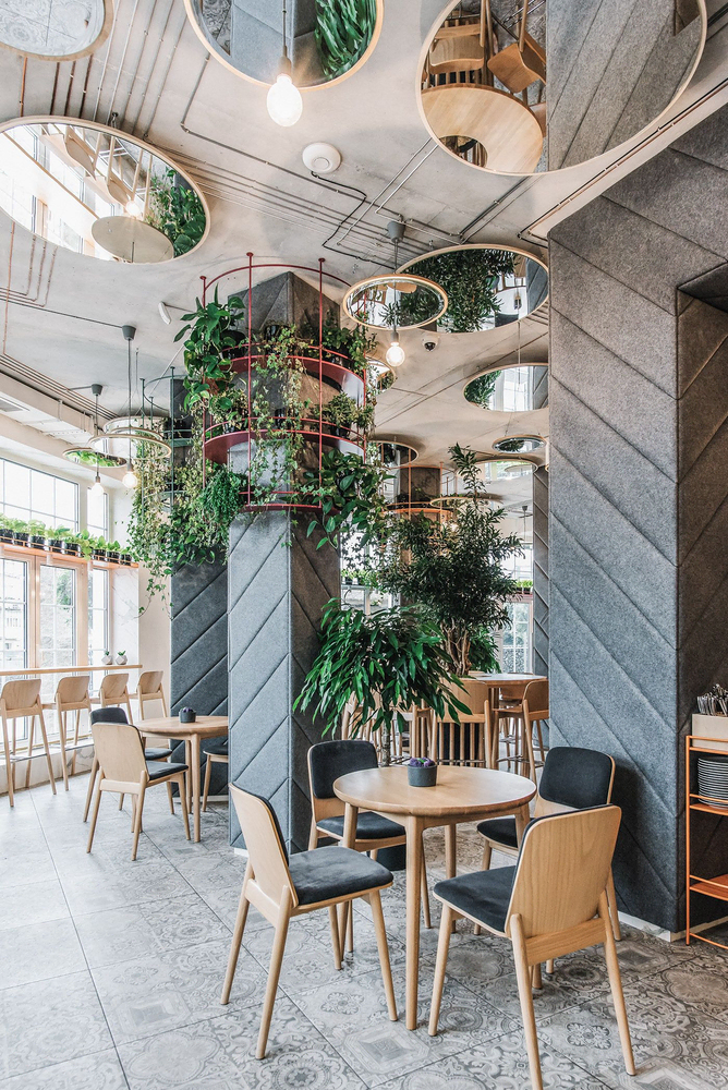 Modern Industrial Restaurant Design: Maximizing Space and Natural Light