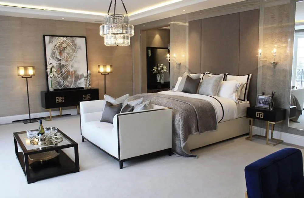 Contemporary Mediterranean Master Bedroom Design