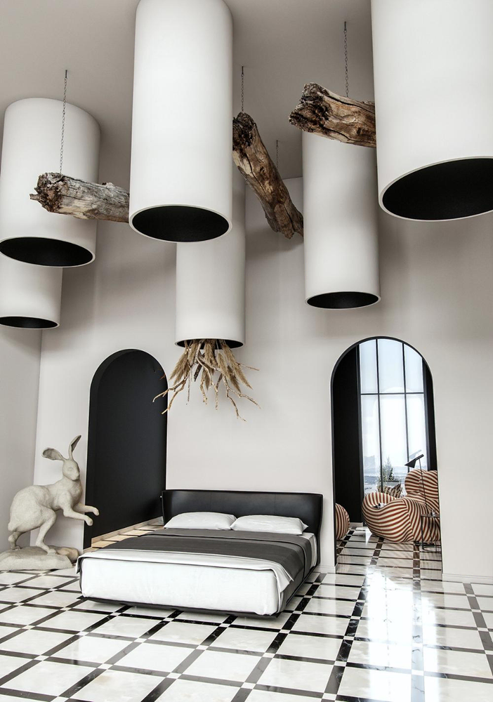 Elegant Nordic Noir Living Room Design