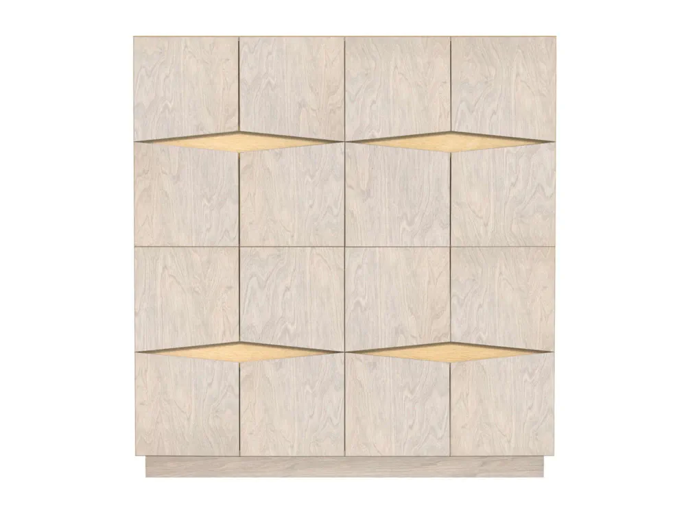 Birch Highboard LOXI with Doors Radis birch highboard Interiu