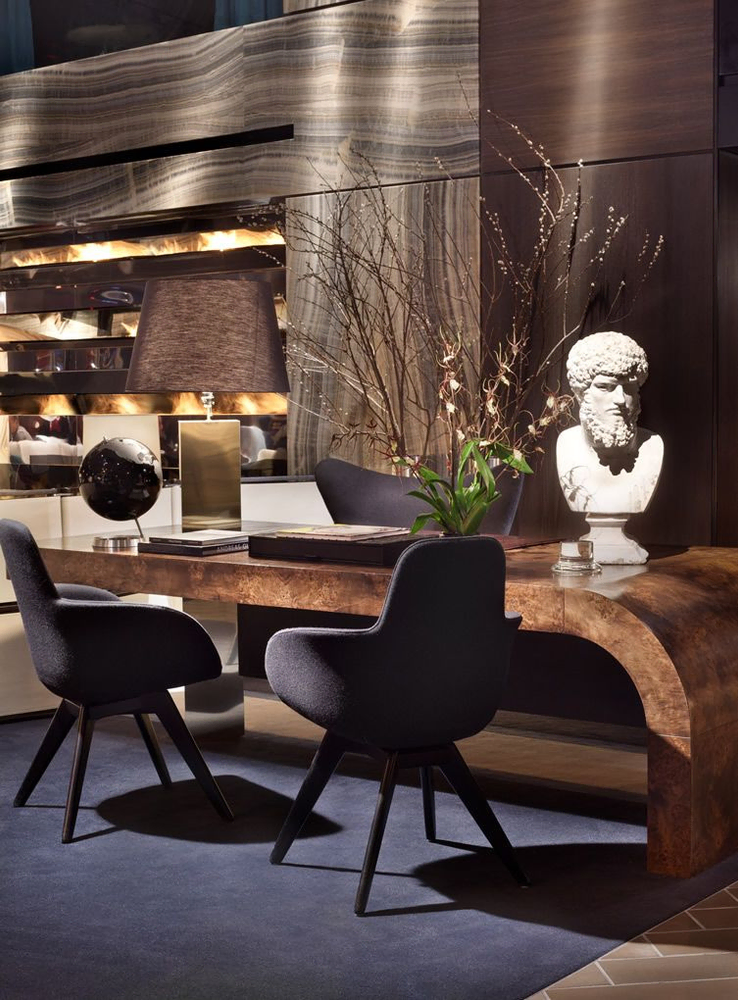 Modern Rustic Office Design for a Senior Investment Banker