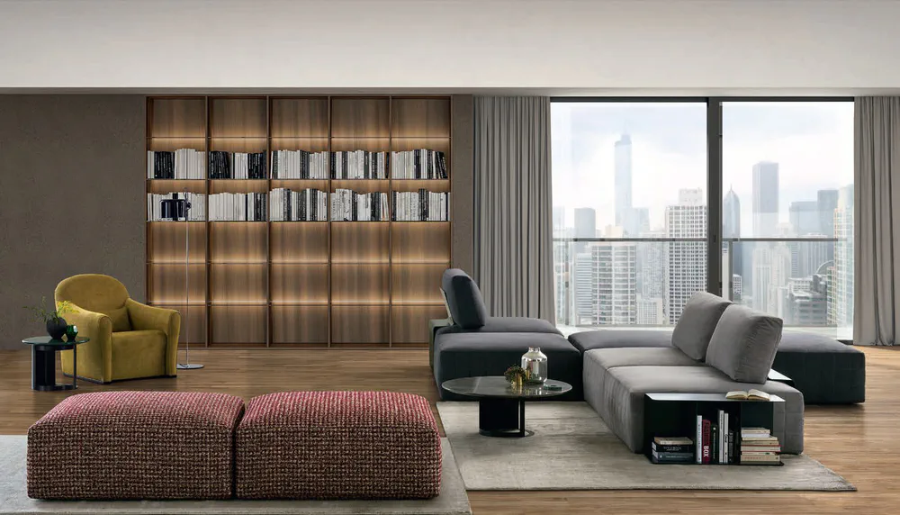 Modern Minimalist Living Room: Urban Oasis for a Local Celebrity