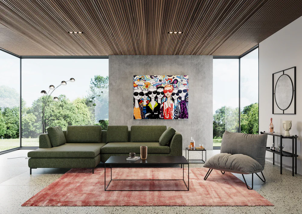 Brutalist Modern Living Room: A Contemporary Oasis